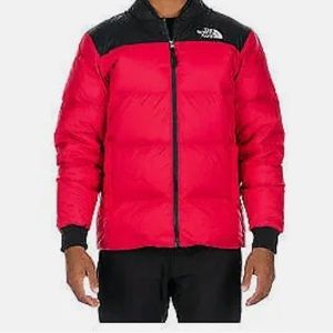 The North Face Mens Red/Black Full Zip Nordic Puffer Jacket M